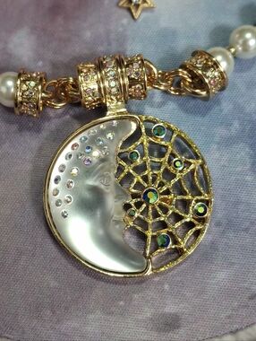 Kirks Folly Moon Web Pearl Necklace